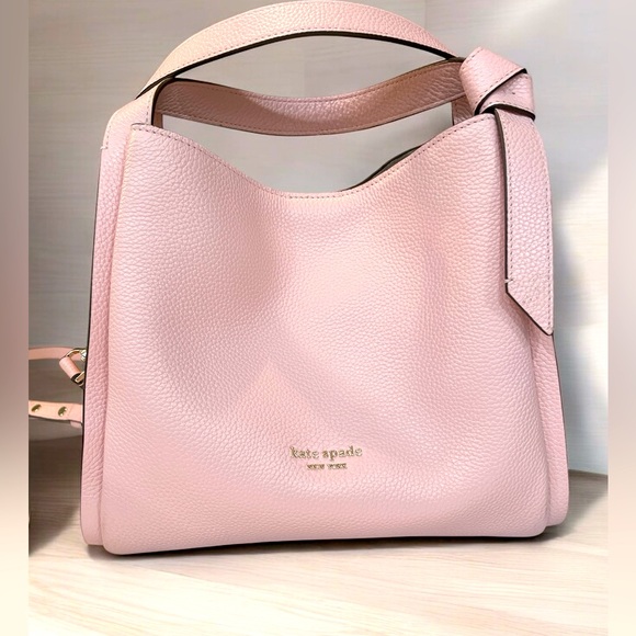 kate spade Handbags - NWOT Kate Spade Knot Medium Crossbody Tote Mochi Pink